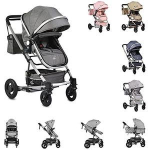 Moni Kinderwagen Gigi Babywanne umbaubar Sportsitz Wickeltasche Getränkehalter dunkelgrau
