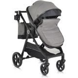 Moni Kinderwagen 2 in 1 Tokyo 22 kg umbaubar Wickeltasche Stoßdämpfer klappbar grau