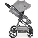 Moni Kombikinderwagen 2 in 1 Giselle umbaubar Korb klappbar 5-Punkt-Gurt 22 kg grau