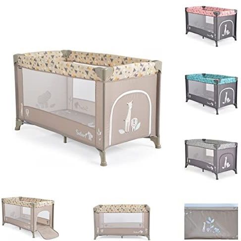 Moni Reisebett, Laufstall Safari Matratze Sichtfenster Seiteneingang Tragetasche beige
