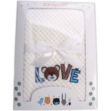 Cangaroo Freya Wiegdeken - Wit - Beertje - 100% Polyester