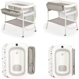 Cangaroo Garda Wit/Grijs 2-in-1 Badje en Luiertafel 110898