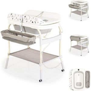Cangaroo Garda Wit/Grijs 2-in-1 Badje en Luiertafel 110898
