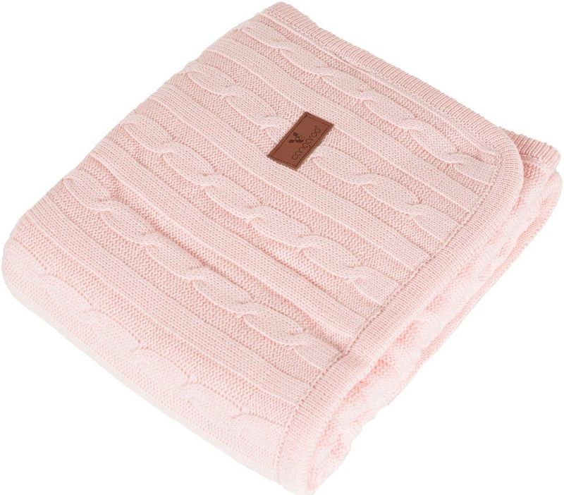 Cangaroo - Sherpy - Wiegdeken - Roze - 100% Katoen/100% Polyester