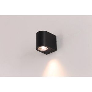 Buitenlamp wandlamp Optonica Sonnie - ip44 - SMART geschikt - aluminium zwart - down bundel