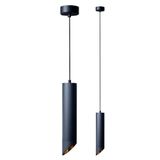 Zwarte Hanglamp langwerpig - 30cm | GU10 fitting | Goud