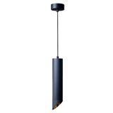 Zwarte Hanglamp langwerpig - 30cm | GU10 fitting | Goud