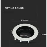 Lamp - GU10 Fitting - Wit - Aluminium - 100x45 mm