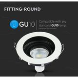 Lamp - GU10 Fitting - Wit - Aluminium - 100x45 mm