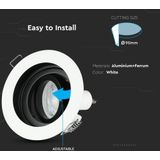 Lamp - GU10 Fitting - Wit - Aluminium - 100x45 mm