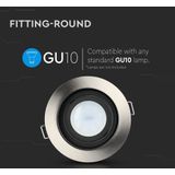 V-TAC VT-781RD-SN LED Spot - Inbouwarmatuur - Satijn Nikkel - GU10 - IP20