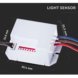 V-TAC VT-8022 Bewegingssensor - Infraroodsensor - Wit - IP65