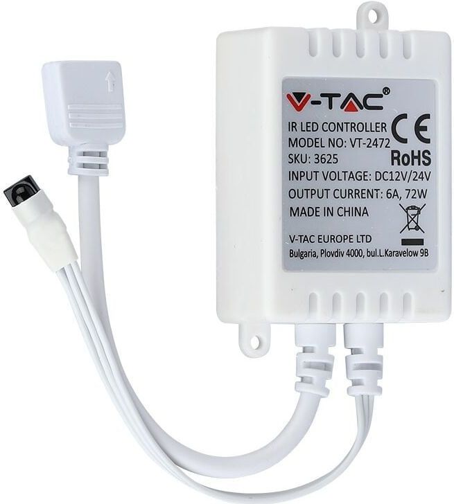 VT-2472 - Afstandsbediening - Infrarood - 24 Toetsen - IP20 - 72W