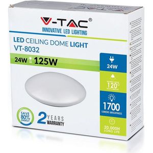 V-TAC VT-8032RD 24W LED plafondlamp rond oppervlak neutraal wit 4000k - Art.nr. 5565