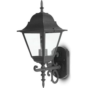 Traditioneel klassieke wandlamp XL - Zwart - Geschikt voor E27 - IP44