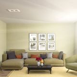 Gipsfitting - Vierkant - Wit - Inbouwarmatuur - 1x2