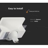 Spothouder - Vierkant - Inbouwmontage - Eenvoudig Aan Te Brengen - Snijdoorsnede 123 x 123 mm