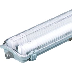 LED TL-fitting met buis - IP65 - Wit - 36W - 3400 Lumen - 6400K - 120cm x 2