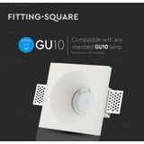 GU10 Fitting - Wit - Gips - Compact Ontwerp 100x100x40 mm