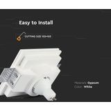 GU10 Fitting - Wit - Gips - Compact Ontwerp 100x100x40 mm