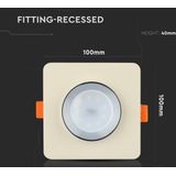 V-TAC VT-862-CHR LED Inbouwspot - Off Wit+Chrome - GU10 - IP20