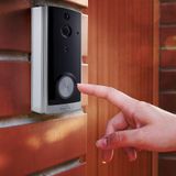 Smart Video Doorbell - Zwart - Draadloos - Oplaadbare Batterijen