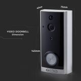 V-tac VT-5412 Wi-Fi deurbel met camera - draadloos - HD 720P