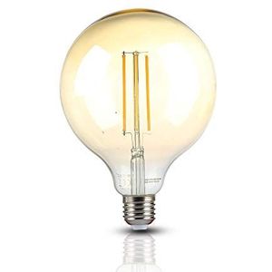 LED-lampen 12,5 W, Globo gloeidraad E27 G125 glas barnsteen warmwit 2200 K