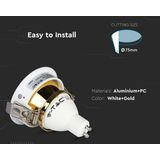 V-TAC - VT-874-WG - LED Inbouwspots - Wit - Goud - GU10 - IP20