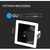 GU10 - Fitting - Wit + Chroom - Aluminium - Modern Ontwerp