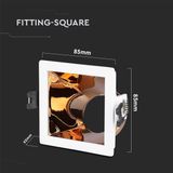 GU10 Fitting - Wit + Chroom - Aluminium - Modern Ontwerp