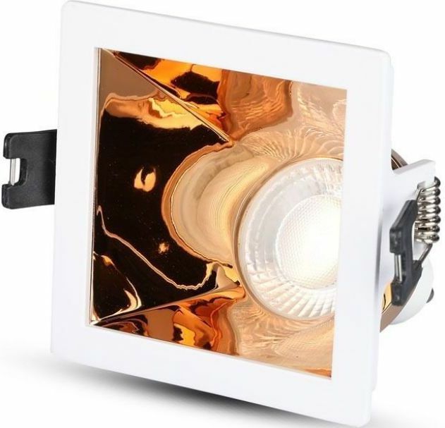 GU10 Fitting - Wit + Chroom - Aluminium - Modern Ontwerp