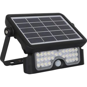 Zwarte Solar schijnwerpers - IP65 - 5W - 500 Lumen - 4000K