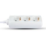 3WAYS SOCKET - Stekkerdoos - Wit - 3 Stopcontacten - 3M Kabel
