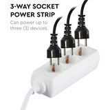 3WAYS SOCKET - Stekkerdoos - Wit - 3 Stopcontacten - 3M Kabel