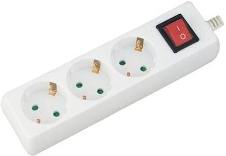 Stekkerdoos - Wit - 3 Stopcontacten - 5 Meter Kabel - Veiligheidsluiken