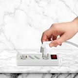 Stekkerdoos - 4 Stopcontacten - Zwart - 1,5 Meter Kabel - Veiligheidsfuncties