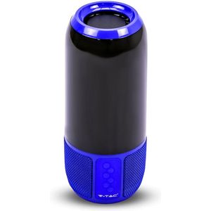 V-TAC - Bluetooth Luidspreker - Blauw - LED Verlichting - USB en TF Slot