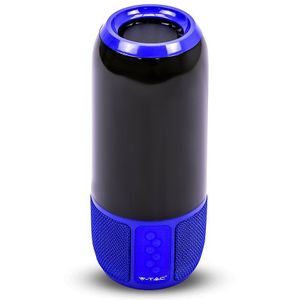 V-Tac VT-7456 Bluetooth Speaker met RGB Verlichting - 2x 3Watt - Blauw