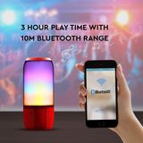 V-Tac VT-7456 Bluetooth Speaker met RGB Verlichting - 2x 3Watt - Rood