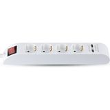 V-TAC VT-1144-2 - Verlengstekkerdoos - Wit - 1,4 m Draad - 4 Weg