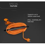Verlengsnoer - 15 Meter - IP44 - Incl. Oprolhaspel