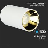 GU10 Fitting - Ø80x140 mm - Aluminium - Wit - Luxe Afwerking