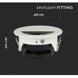 GU10 Fitting - Halve Cirkel - Zwart - Aluminium - Voor GU10 Lampen tot 35W