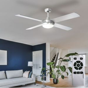 V-Tac VT-6054 Plafondventilator - 4 bladen - 2x E27 fitting - 35W - Afstandsbediening - Winterstand -132cm