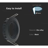 V-TAC VT-779-BL - Inbouwarmatuur - Zwart - GU10 - IP20