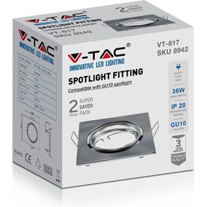 Armaturen - GU10 Fitting - Chroom - 2 Stuks - Duurzaam Ferrum