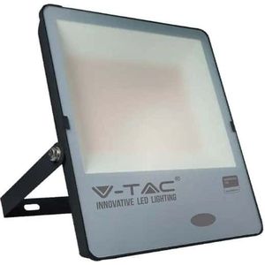 V-TAC zwart, 150 W chip led-schijnwerper voor buiten, hoge lichtopbrengst 15000 lumen, met schemeringssensor, koudwit licht