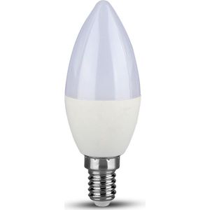 V-TAC VT-293D LED Lampen - Kaars - E14 - Samsung - IP20 - Wit - 5,5 Watt - 470 Lumen - 6400K - 5 Jaar