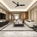 VT-6552-3 65W CEILING FAN WITH BLACK BODY-RF CONTROL-3 BLACK BLADES-AC MOTOR(52INCH)